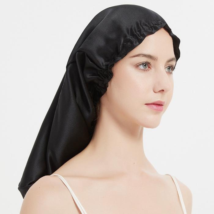 ナイトキャップ ロングヘア用 シルク シルクキャップ ゴム 美髪 パサつき予防 ロング ヘアキャップ 就寝用 筒型デザイン 朝まで脱落なし | ブランド登録なし | 01