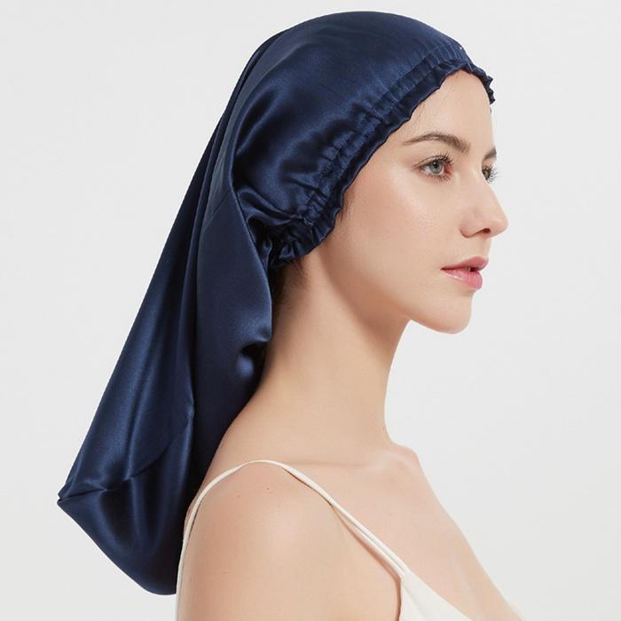 ナイトキャップ ロングヘア用 シルク シルクキャップ ゴム 美髪 パサつき予防 ロング ヘアキャップ 就寝用 筒型デザイン 朝まで脱落なし | ブランド登録なし | 07