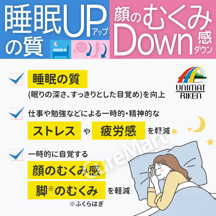 ユニマットリケン 睡眠の質アップ＆顔のむくみ感ダウン 40粒 機能性