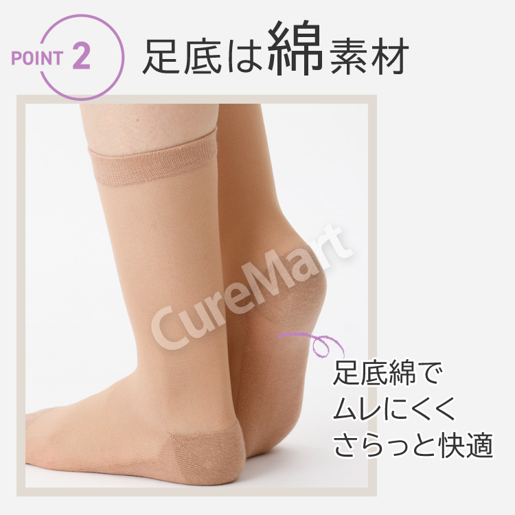 ストッキング ソックス 薄手 すそ丈