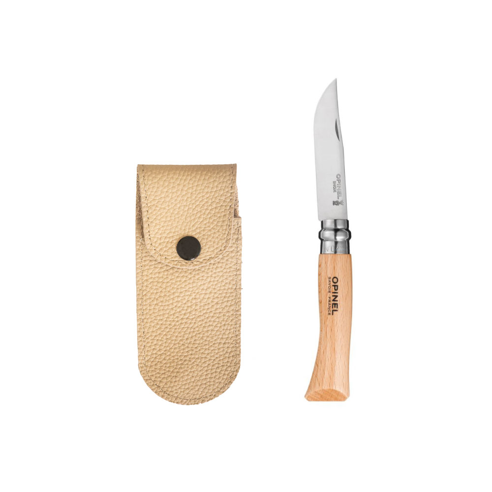 OPINEL オピネル ナイフセット ステンレス 7 8.0cm レザーケース