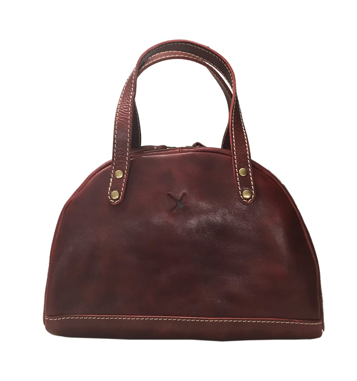 ヴィンテージレザー 半円 ハンドバッグ Ain Soph アインソフ 