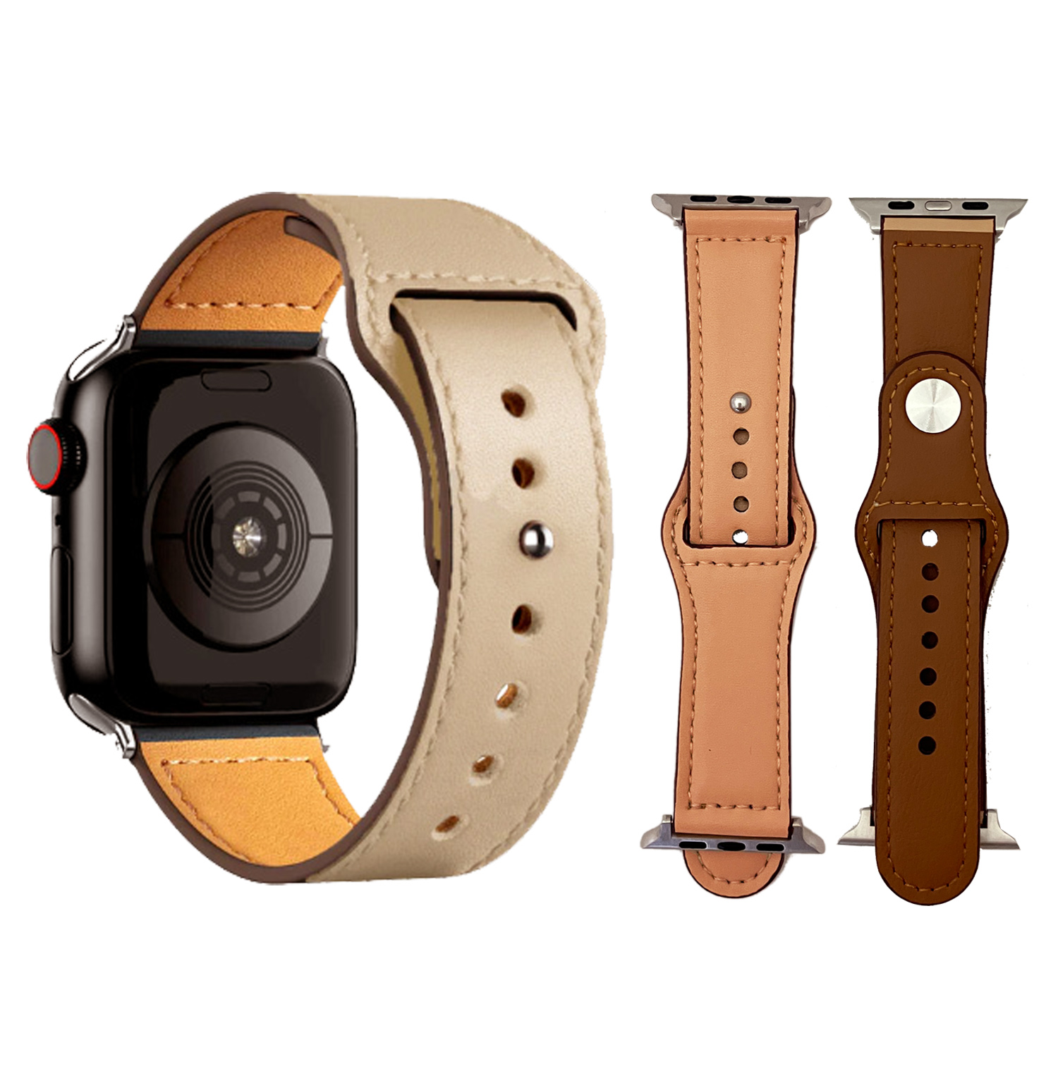 Apple Watch用 アップルウォッチ用 パンチベルトタイプ レザーベルト 革製 カスタム 腕時計 ギフト レディース メンズ 送料無料｜curicolle｜06