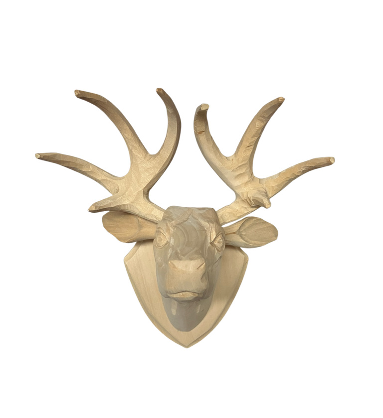 ハンティングトロフィー レリーフ トナカイ 鹿の頭 フェイク剥製 鹿