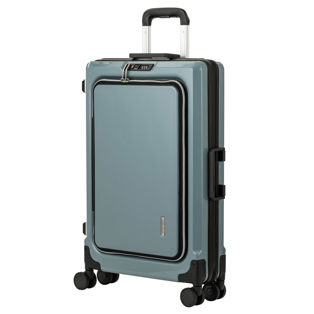 LEGEND WALKER FIT スリム スーツケース 6031-60 フロントオープン 2〜3泊 （メーカー直送TS 送料無料）ファスナー 旅行 キャリーバッグ 海外旅行 収納に便利の画像