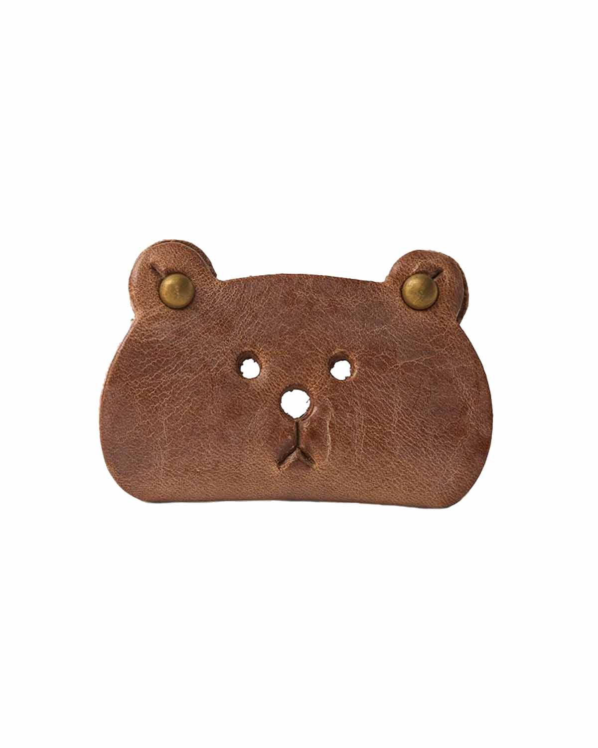 Kanmi. カンミ クマ コードホルダー（M） 本革 イヤホンコード コード