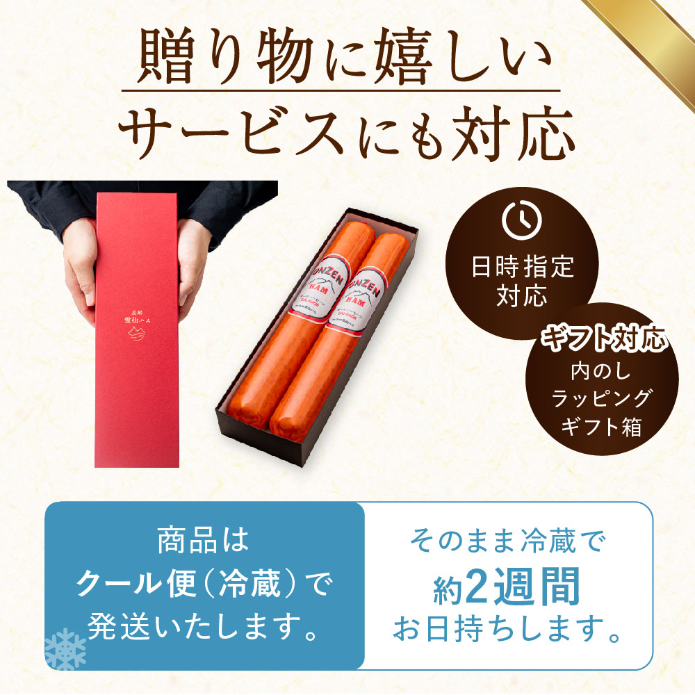 雲仙ハム ギフト セット 800g×2本 ボロ...の詳細画像3