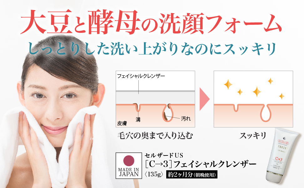 メイコー化粧品 セルザードUS フェイシャルクレンザー C→3