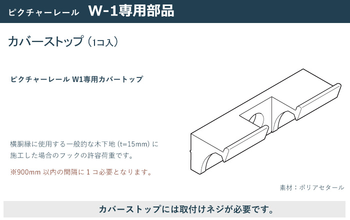 toso t品です TOSO（トーソー） ピクチャーレール カバーストップ 部品 1個入り W-1