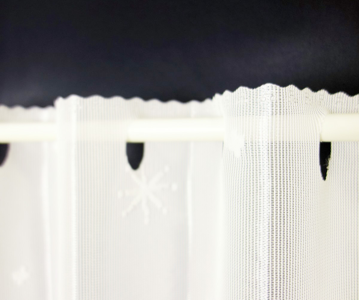 小窓カフェカーテン白