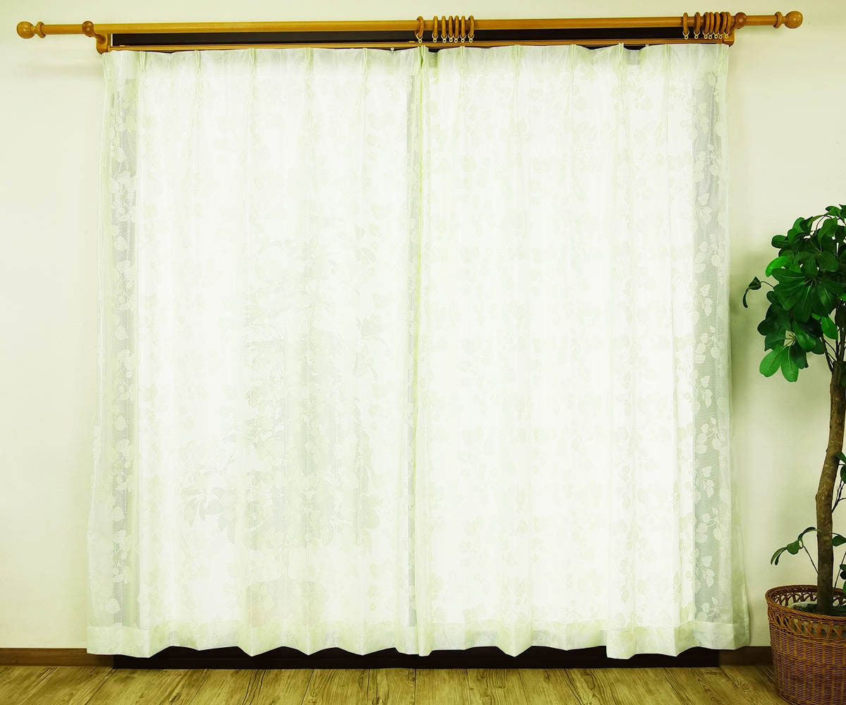 レースカーテン 2枚セット 在庫生地で作るアウトレットのお買い得な