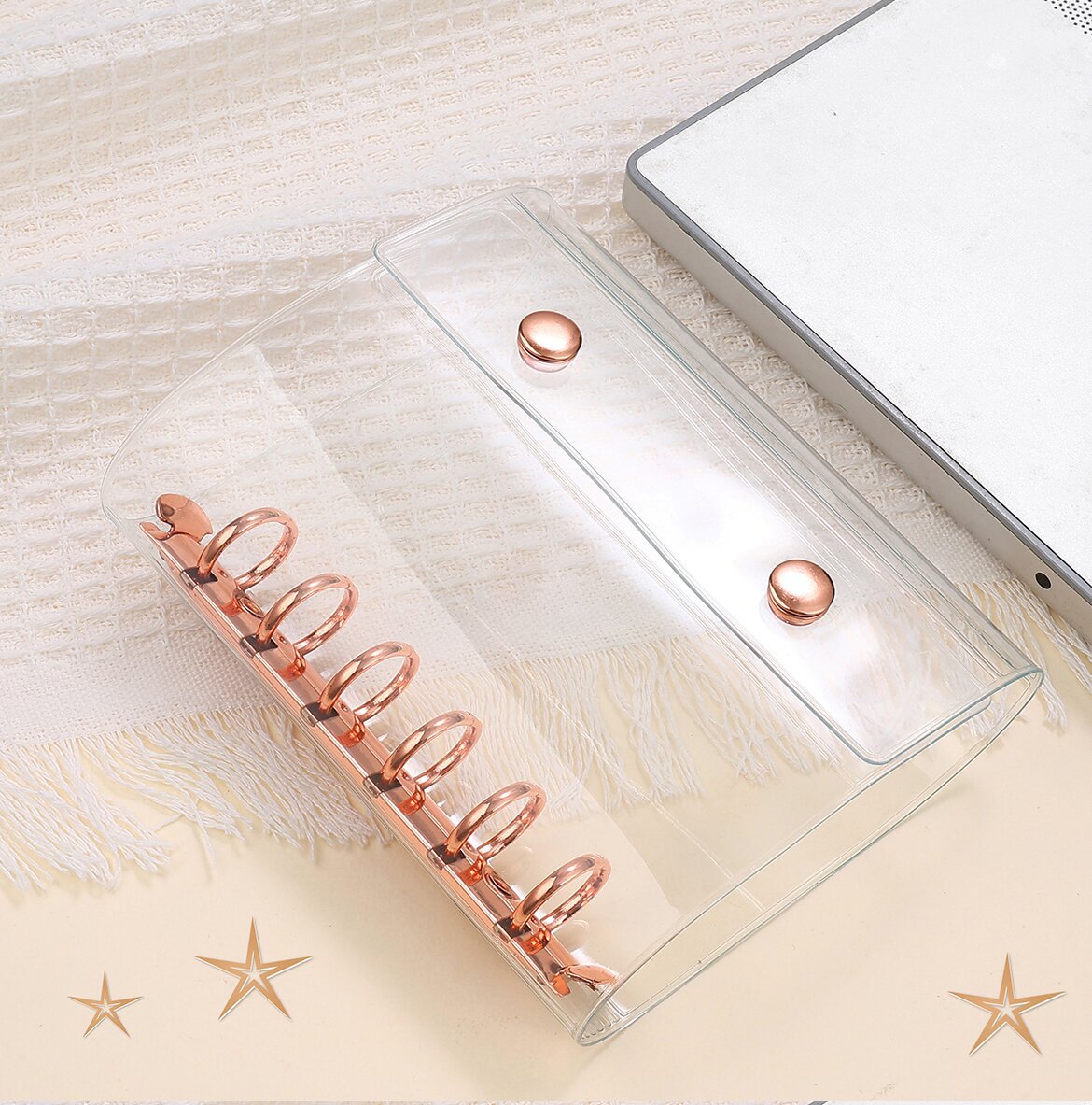 シール帳 バインダー 透明 クリア リフィル付 A7 シールバインダー はがせる シール手帳 台紙 6穴 女の子推し活 トレカ ファイル PVCカバー 台紙 |  | 04