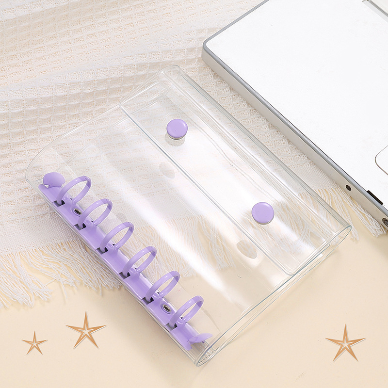 シール帳 バインダー 透明 クリア リフィル付 A7 シールバインダー はがせる シール手帳 台紙 6穴 女の子推し活 トレカ ファイル PVCカバー 台紙 |  | 03