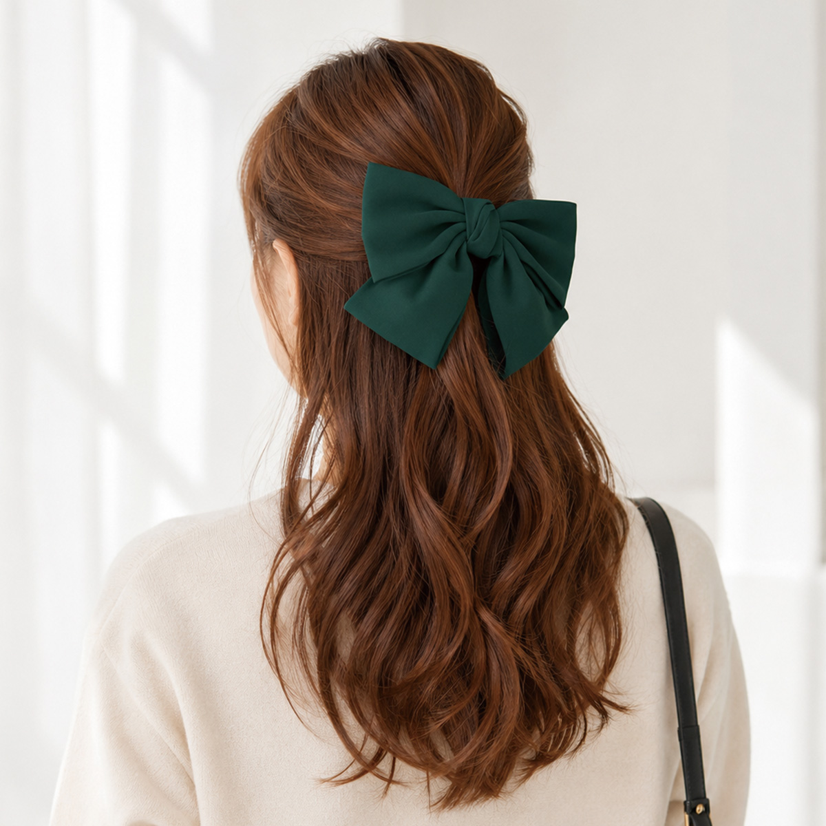 リボン ヘアゴム バレッタ ポニーフック 髪飾り ヘアリボン 大きめ