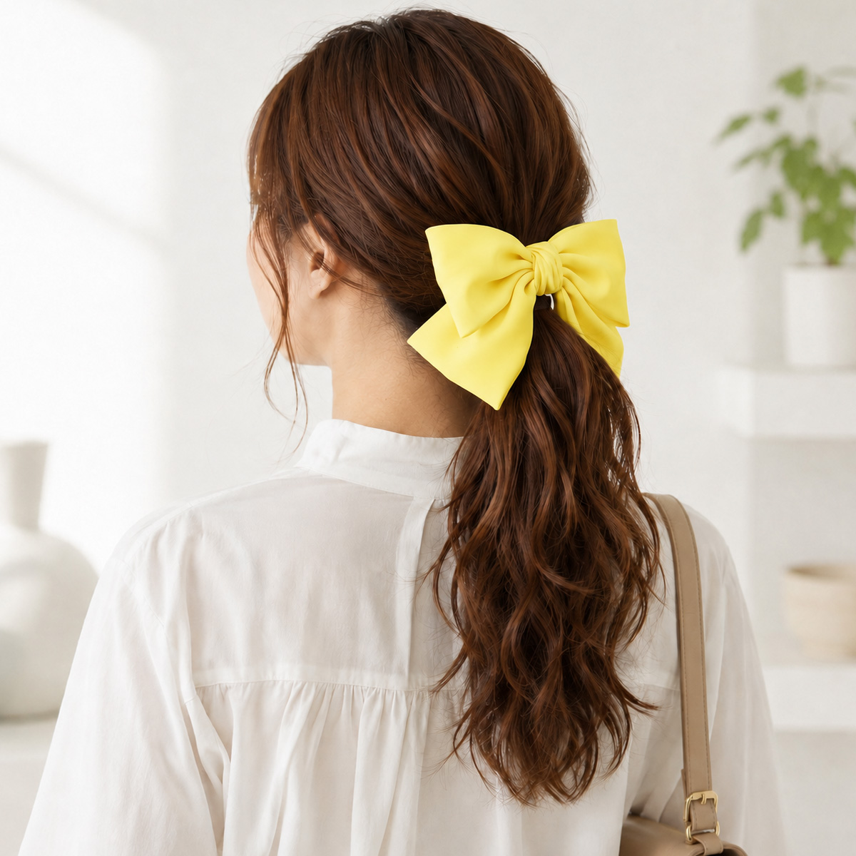 リボン ヘアゴム バレッタ ポニーフック 髪飾り ヘアリボン 大きめ