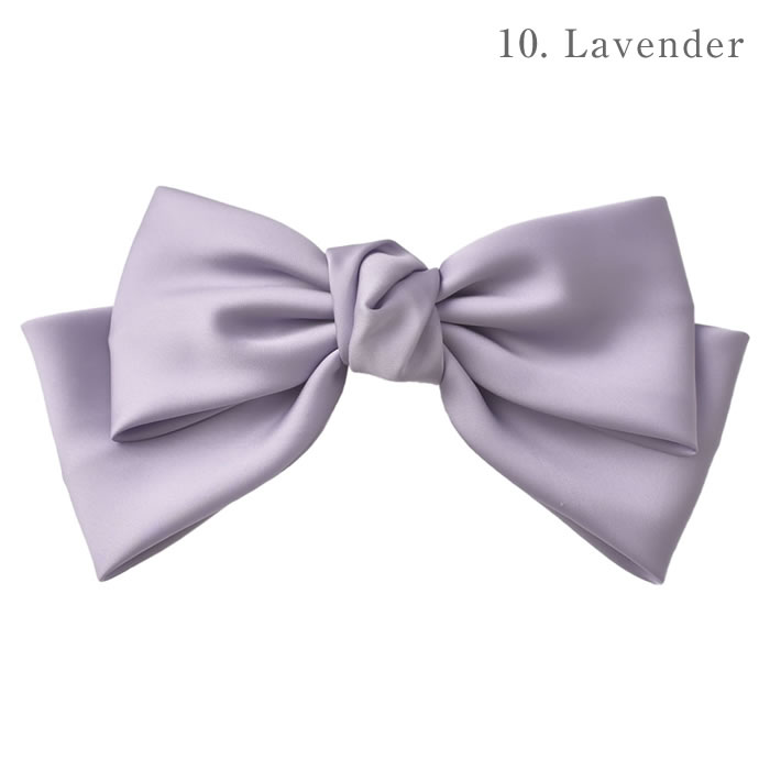 リボン バレッタ ヘアゴム ポニーフック 髪飾り サテン ヘアリボン