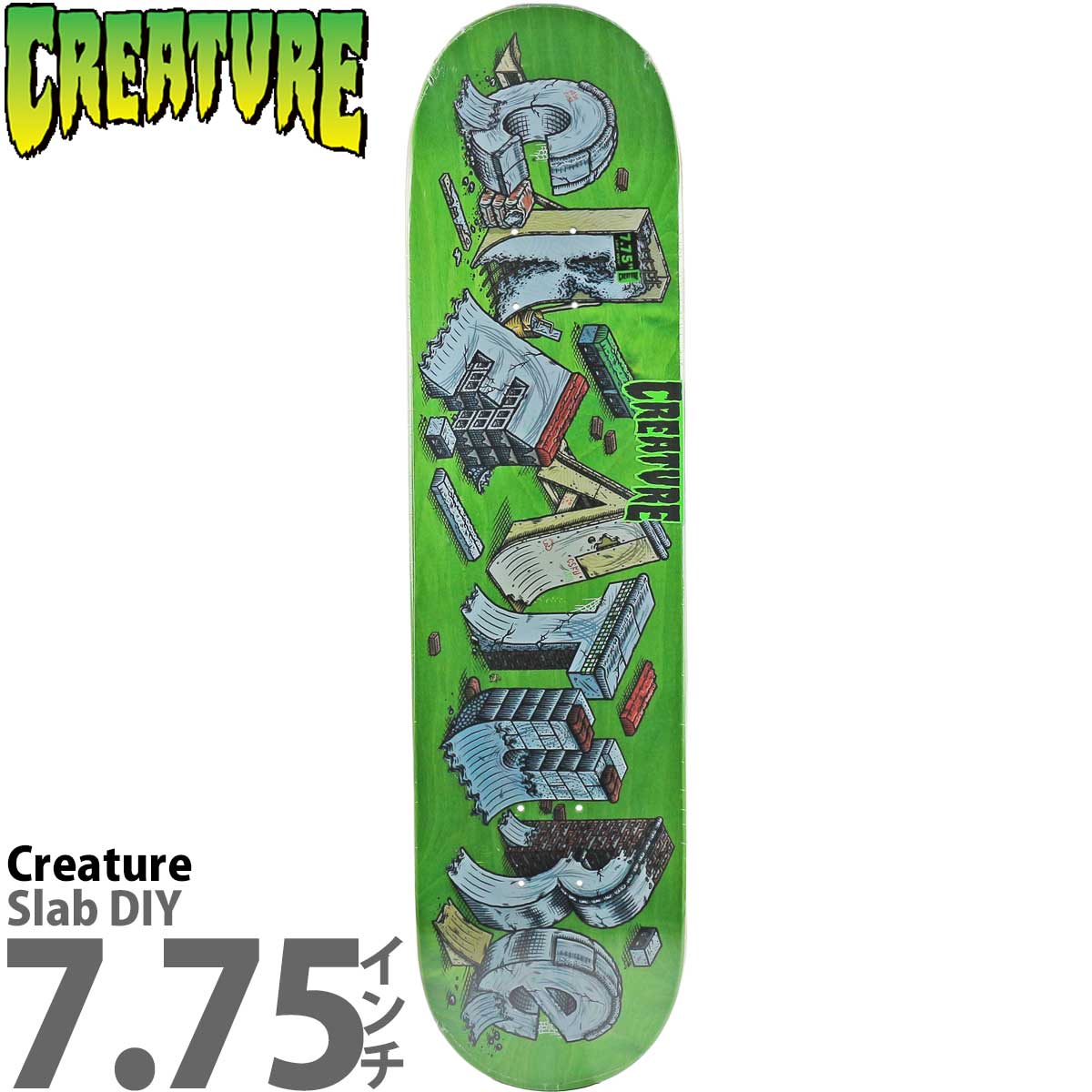 クリーチャー 7.75インチ スケボー デッキ Creature Skateboards Slab DIY Deck スケートボード スラブ 人気  ブランド 板 スケボーデッキ