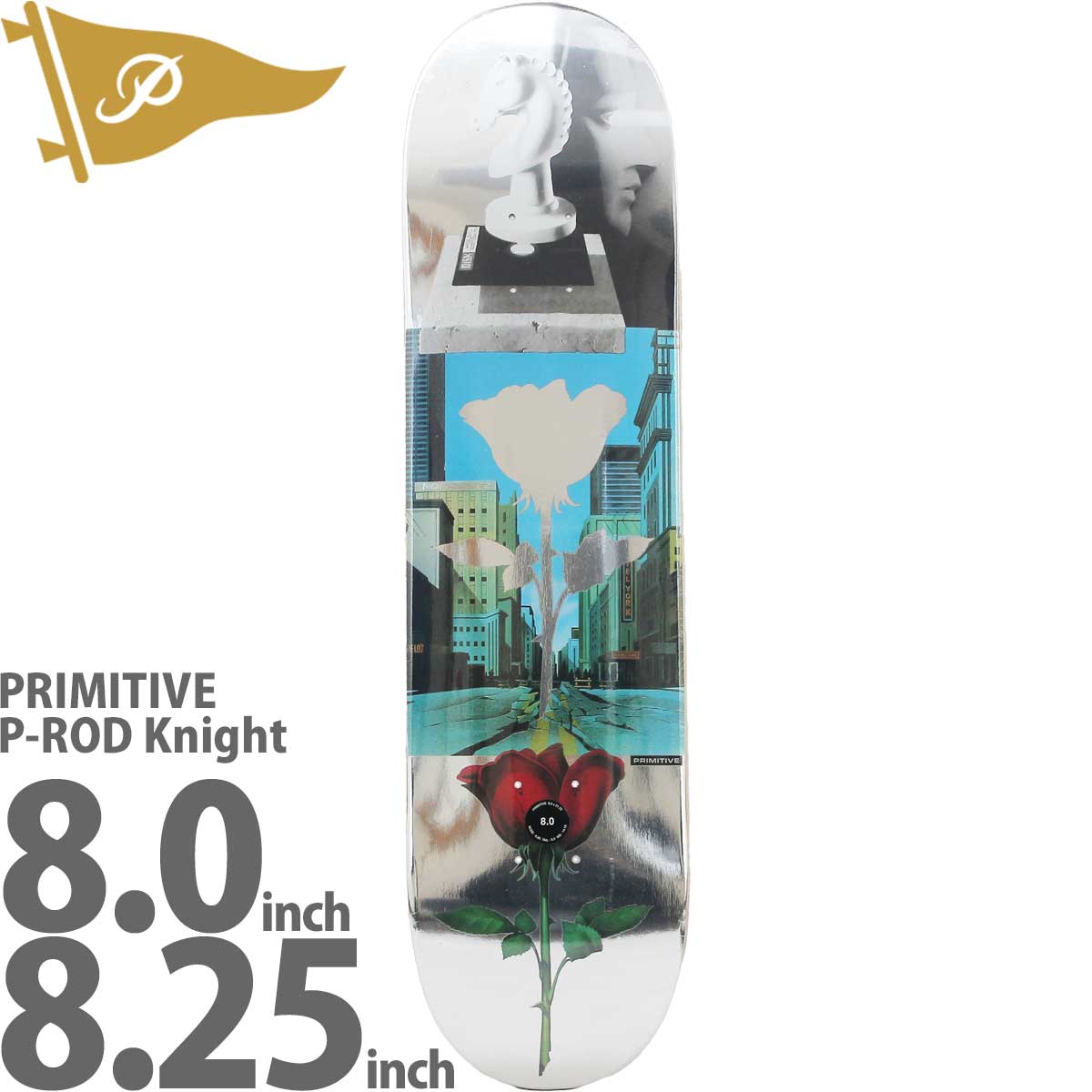 プリミティブ 8.0 8.25インチ スケボー デッキ Primitive Skateboards 