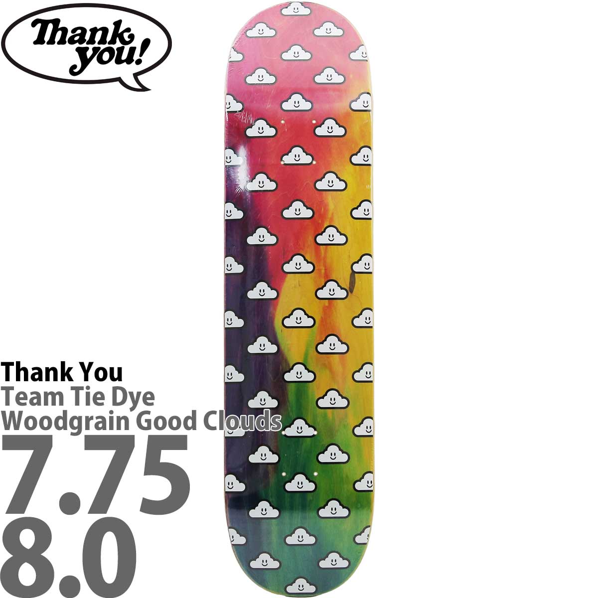 サンキュー 7.75 8.0インチ スケボー デッキ Thank You Skateboards