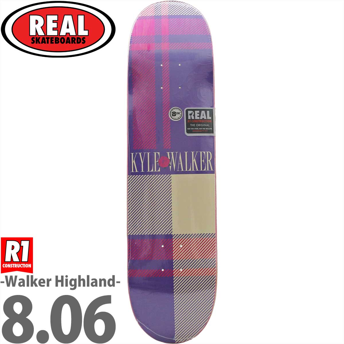 激安正規品 リアル 8.06インチ スケボー デッキ Real Skateboards Pro