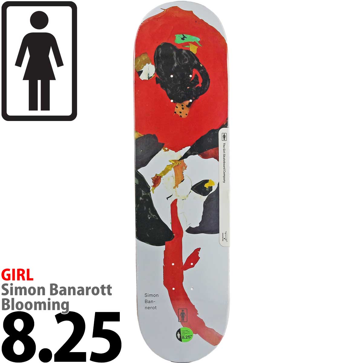 ガール 8.25インチ スケボー デッキ Girl Skateboards Pro Banarott Blooming Deck スケートボード  ブランド スケボーデッキ おしゃれ ブランド