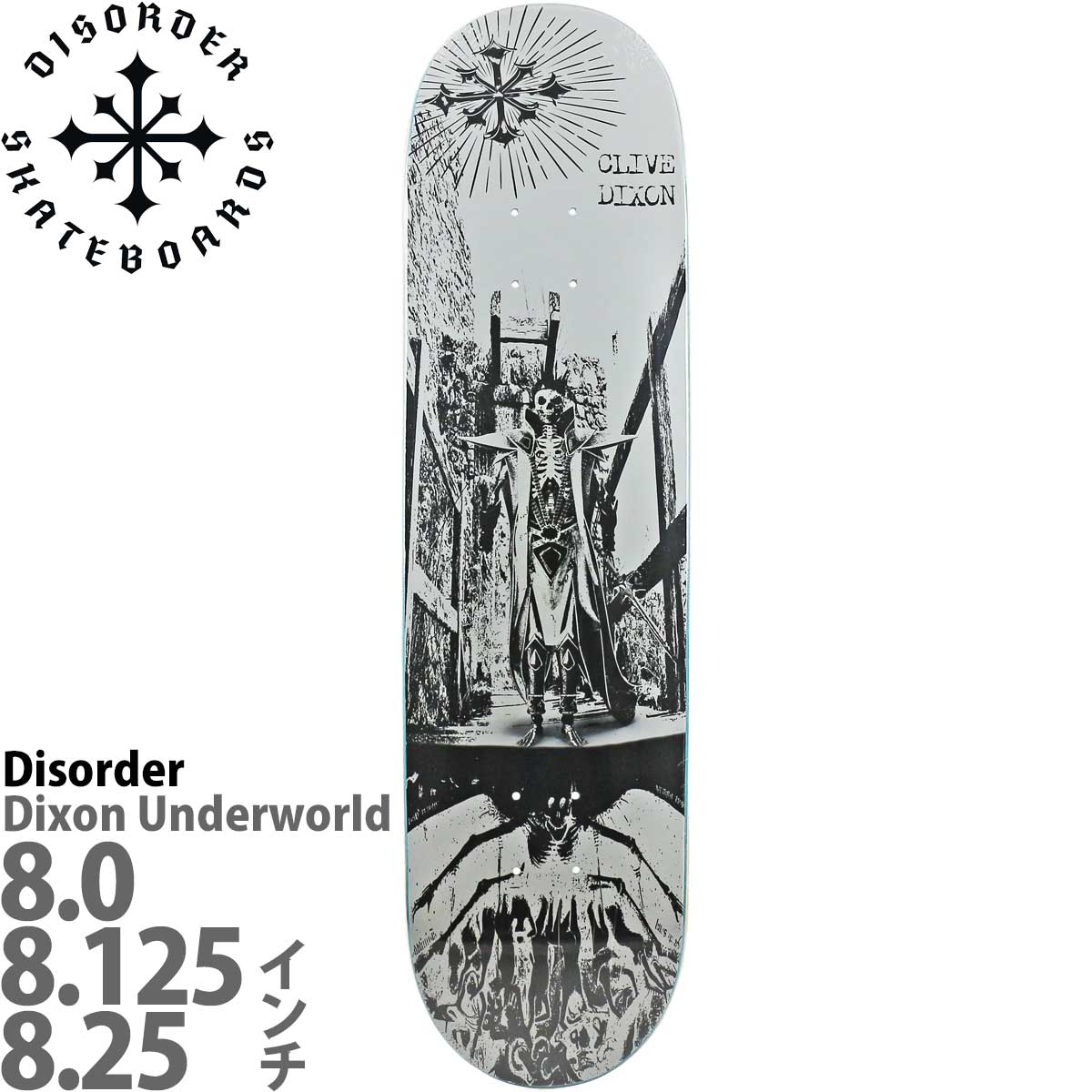 ディスオーダー 8.0インチ スケボー デッキ Disorder Skateboards Pro