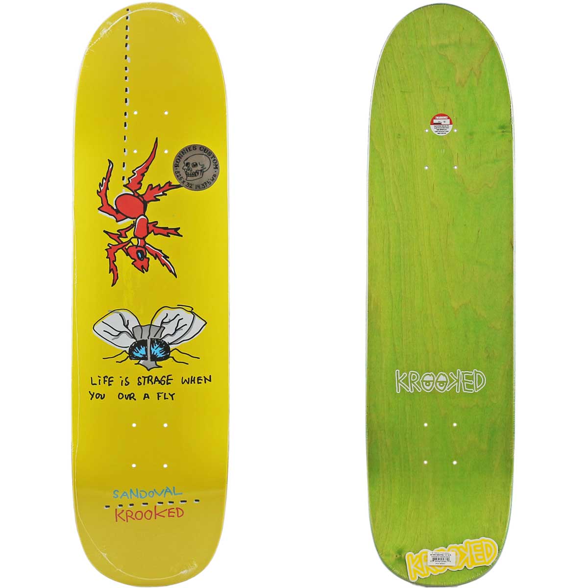 クルキッド 8.25インチ スケボー デッキ Krooked Skateboards Sandoval