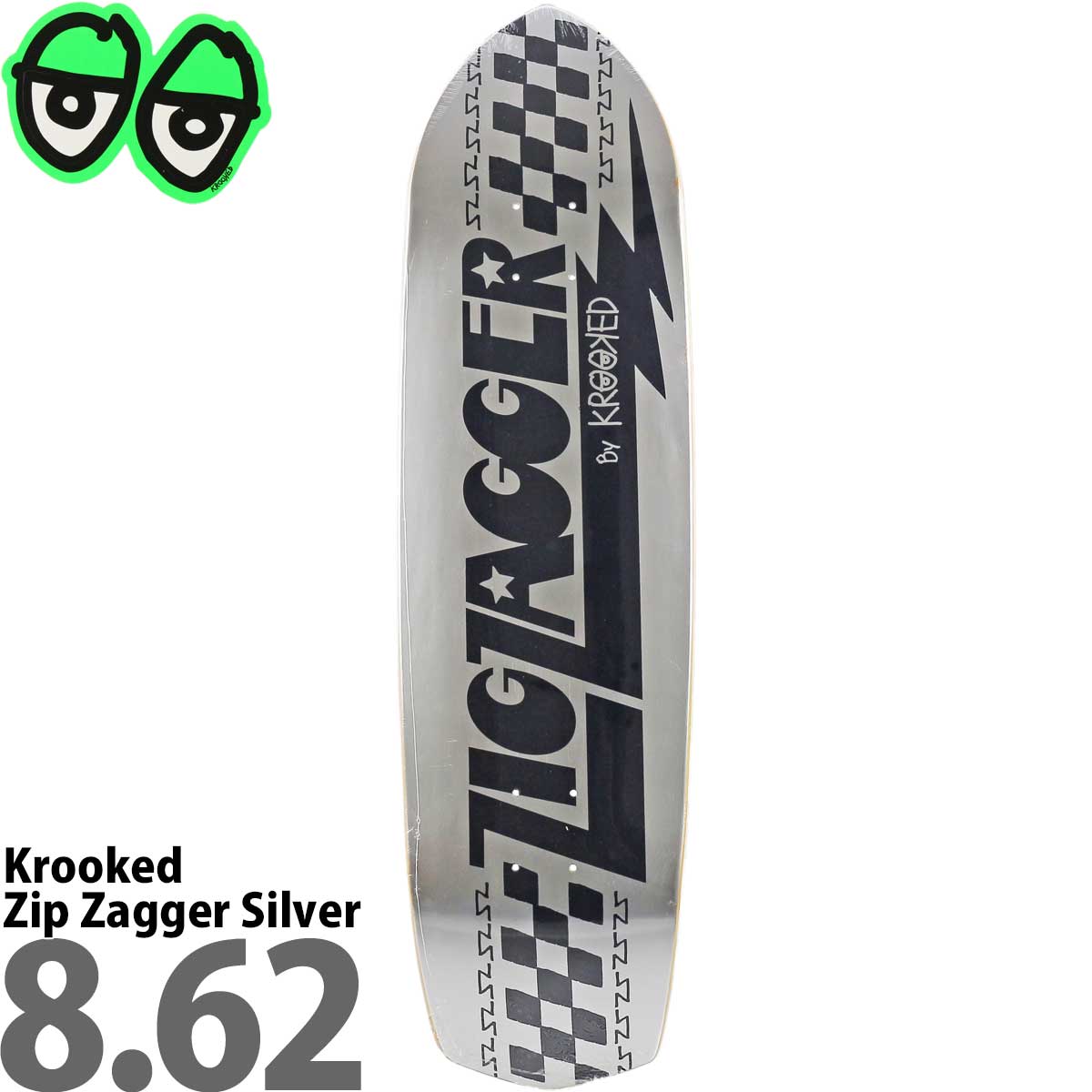 クルキッド 8.62インチ スケボー デッキ Krooked Skateboards Zip 