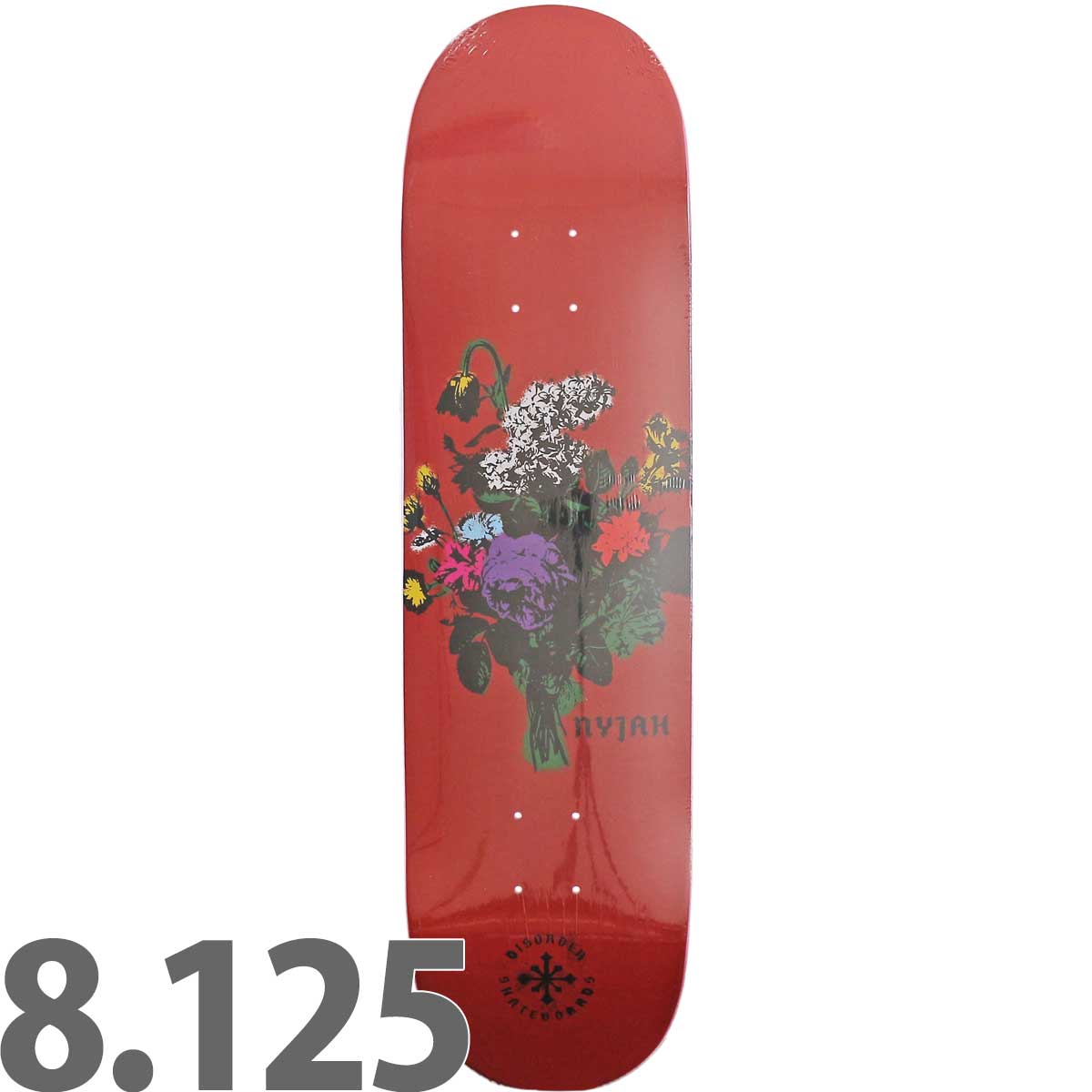 即納出荷 ディスオーダー 8.25インチ スケボー デッキ Disorder Skateboards Pro Nyjah Floral Stencil Deck スケートボード ブランド スケボーデッキ ブランド 板