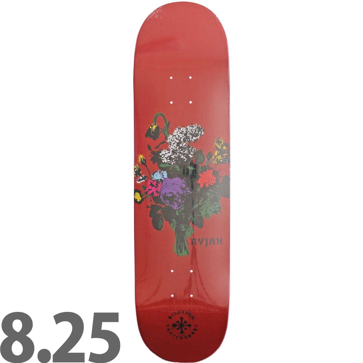 即納出荷 ディスオーダー 8.25インチ スケボー デッキ Disorder Skateboards Pro Nyjah Floral Stencil Deck スケートボード ブランド スケボーデッキ ブランド 板