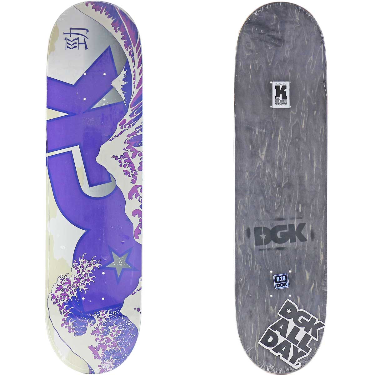 DGK 8.1インチ スケボー デッキ Tsunami Purple Deck スケート 