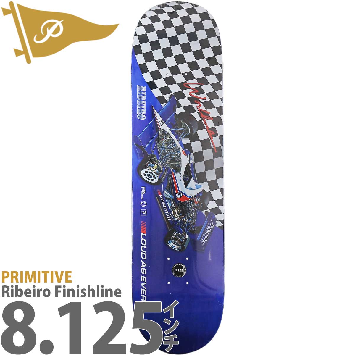 プリミティブ 8.125インチ スケボー デッキ Primitive Pro Ribeiro Finishline Deck スケートボード ブランド  スケボーデッキ