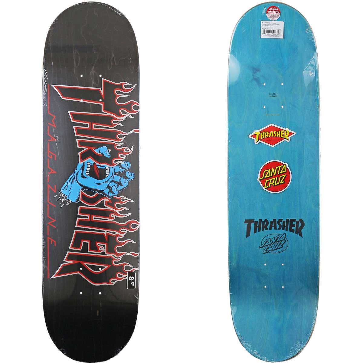 サンタクルーズ 8.5インチ スケボー デッキ Santa Cruz Skateboards Thrasher Screaming Flame  Logo 7Ply Deck スケートボード ブランド スケボーデッキ