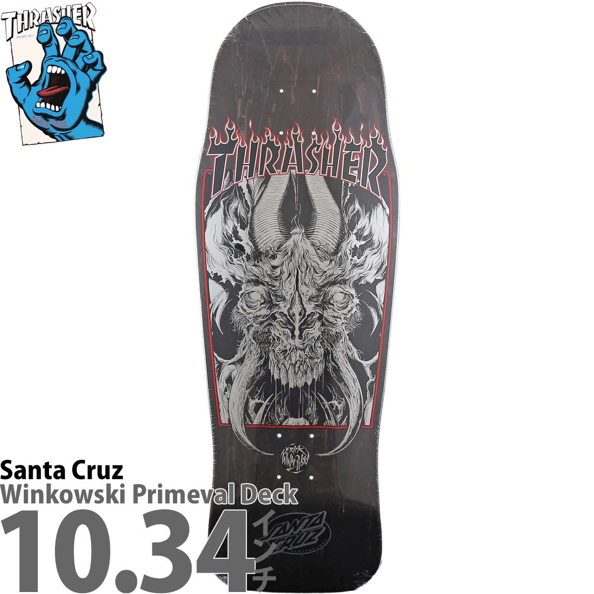 サンタクルーズ 10.34インチ スケボー デッキ Santa Cruz Skateboards Pro Winkowski Thrasher  Primeval Deck スケートボード スケボーデッキ オールドスクール : deck0263 : カットバック スケートボード専門店 - 通販  - Yahoo!ショッピング