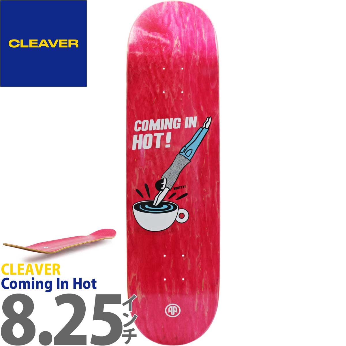 クリーバー 8.25インチ スケボー デッキ Cleaver Coming In Hot Deck カミングインホット スケートボード 板  カットバック : deck0317 : カットバック スケートボード専門店 - 通販 - Yahoo!ショッピング