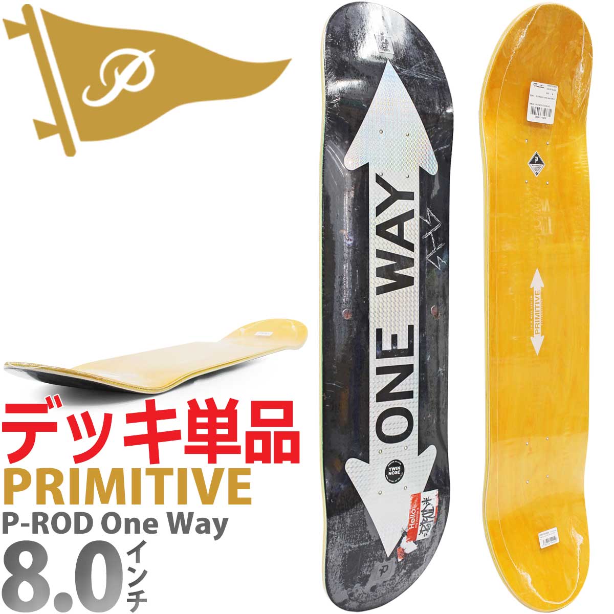プリミティブ。スケートボード PRIMITIVE スケートボード スケボー デッキ プリミティブ 8.0