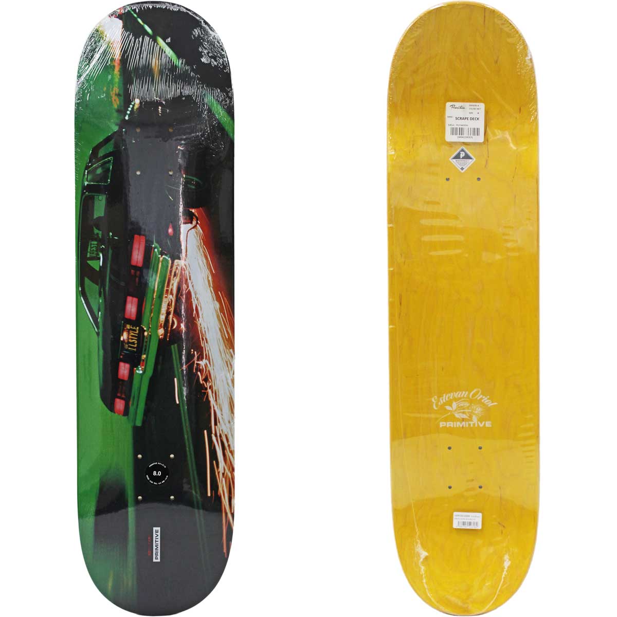 PRIMITIVE（プリミティブ） スケボー デッキ 8.0インチ Primitive