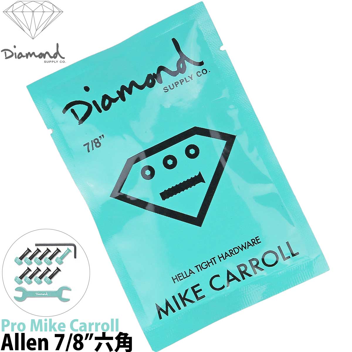 ダイヤモンド 7/8 六角 スケボー ハードウェア 工具セット Diamond Hella Tight Hardware Allen スケートボード  パーツ ネジ ボルト ナット マイクキャロル :dhthcast:スケートボード専門店カットバック - 通販 - Yahoo!ショッピング