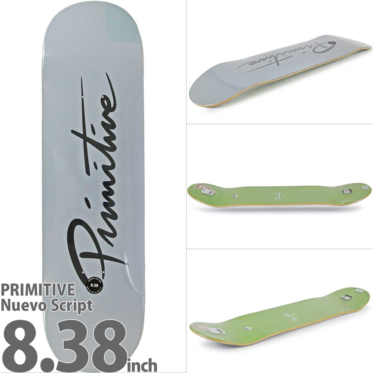 プリミティブ スケボー デッキ Nuevo Script Dirty P Euro Slant Primitive Skateboards Team Deck スケートボード チームデッキ｜cutback2｜04