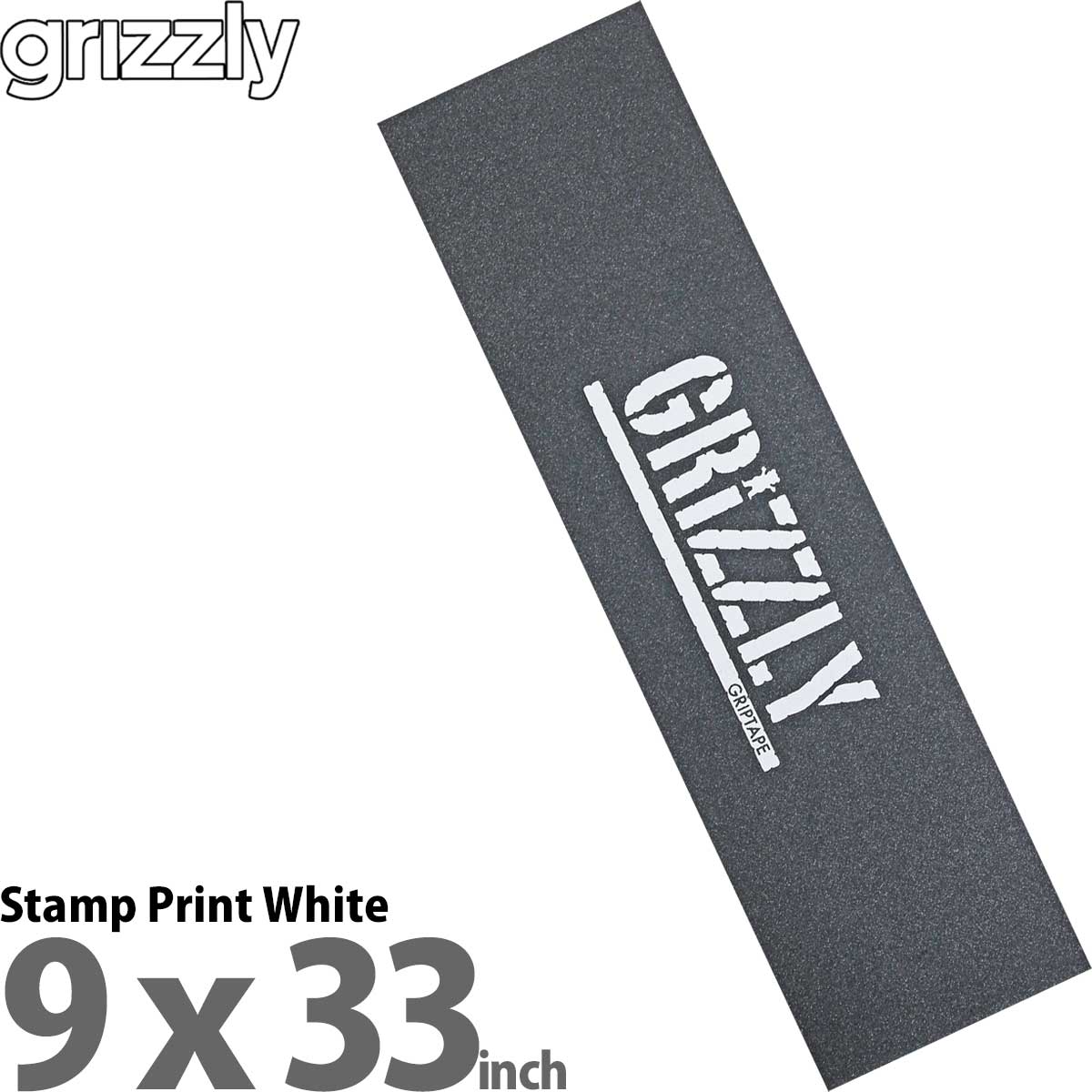 グリズリー スケボー デッキテープ Grizzly Stamp Print Griptape