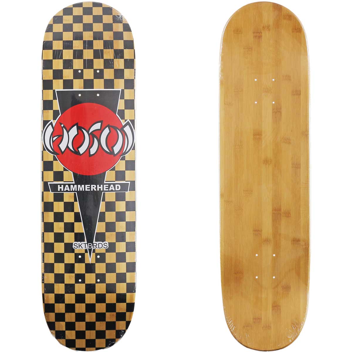 ホソイ 8.5インチ スケボー デッキ Hosoi Skateboards Pro Hosoi Hammerhead Checkered Bamboo  Deck スケートボード ブランド ハンマーヘッド スケボーデッキ