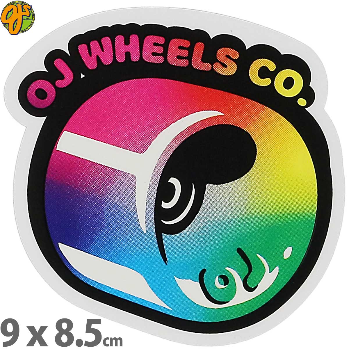 オージェイ スケボー ステッカー 9ｘ8.5cm OJ Wheels Hot Juice Fade Sticker シール ホットジュース  スケートボード スケボーステッカー 人気 おすすめ