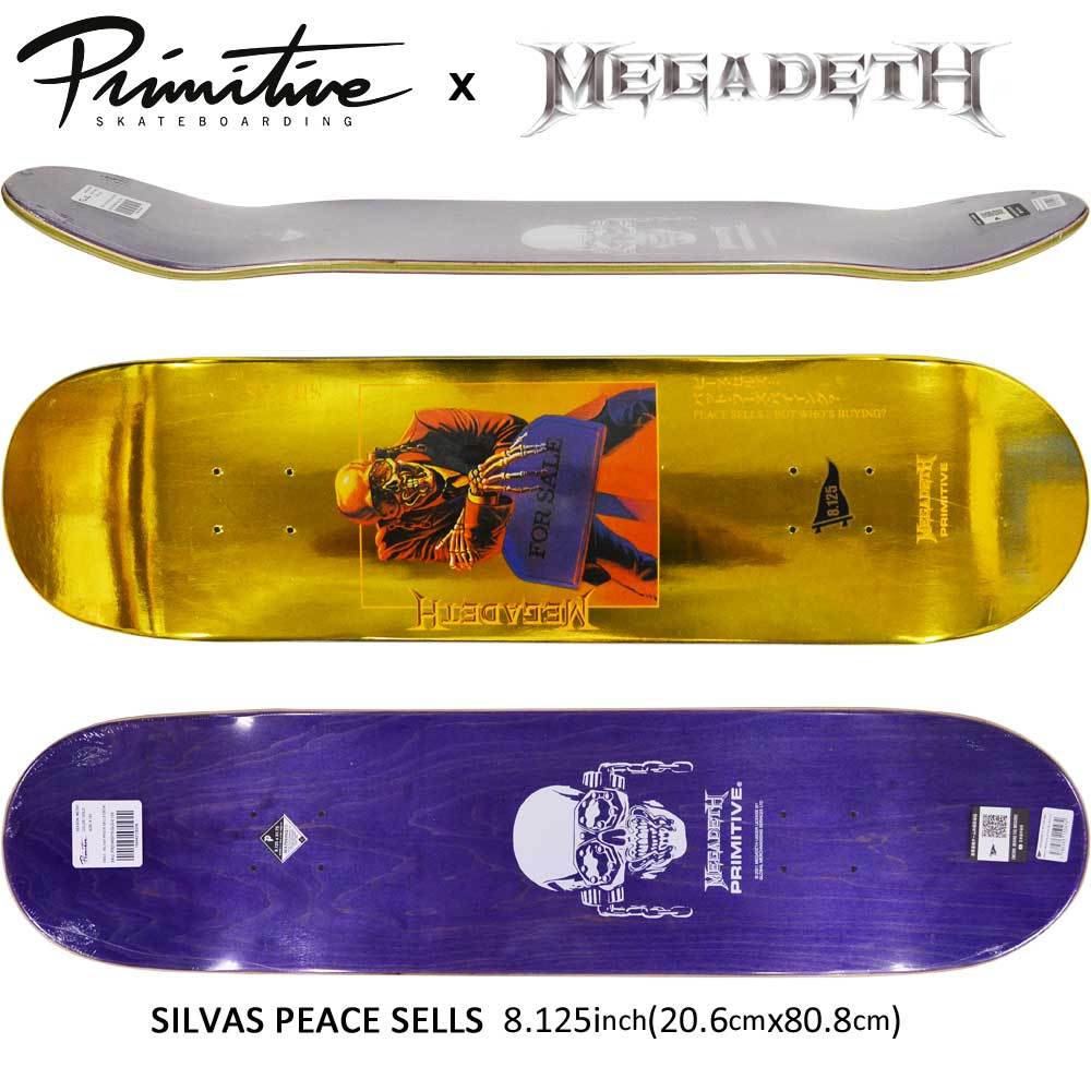 プリミティブ 8.125 インチ メガデス スケボー デッキ Primitive Megadeth Pro Miles Silvas Peace Sells Skateboard Deck :primi-mega-102:カットバック スケートボード専門店 - 通販 - Yahoo!ショッピング
