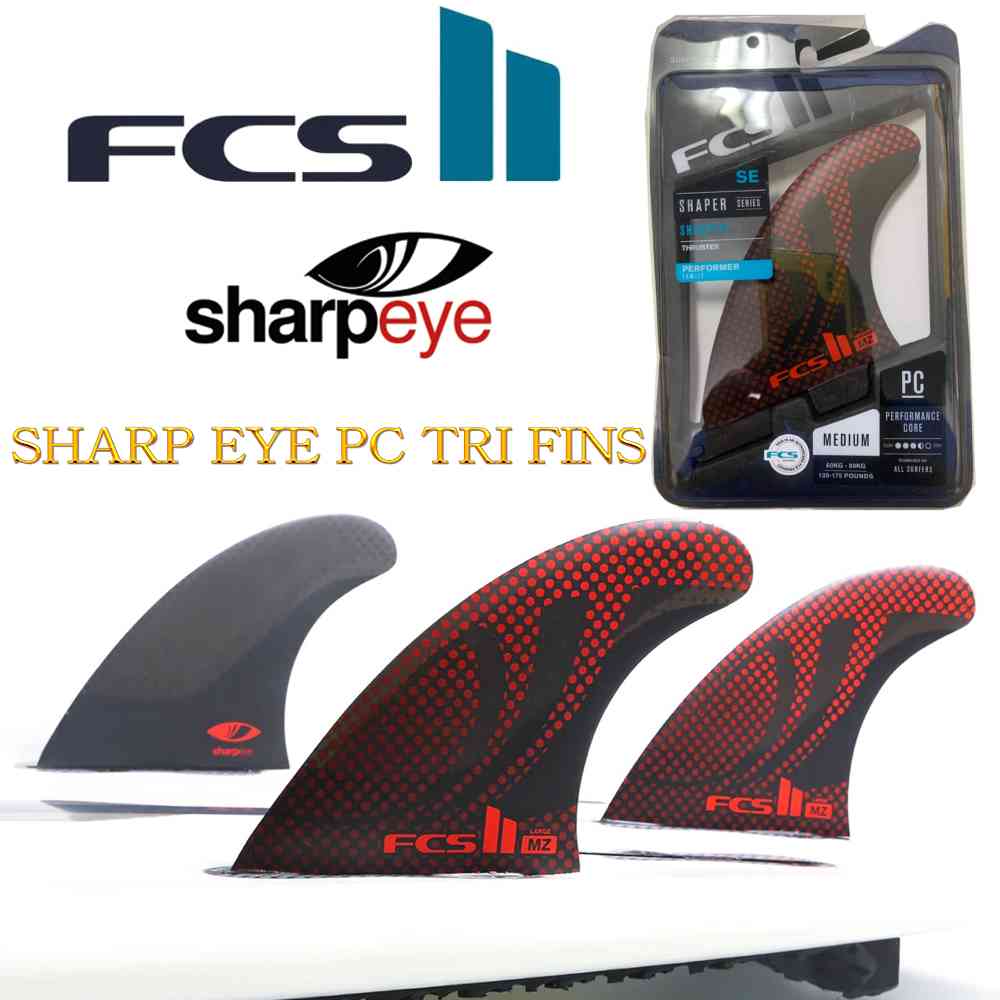FCS2 サーフィン フィン シャープアイ トライ スラスターシェイパー パフォーマー FCS 2 Sharp Eye Tri Fin  Thrusters Performer SE PC 3枚