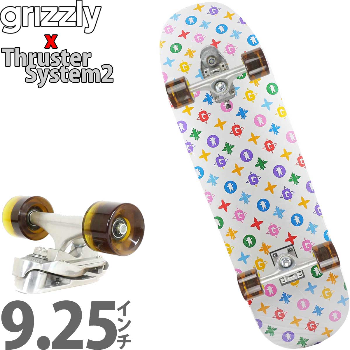 サーフスケート 9.25インチ グリズリー TH2 スケボー コンプリート Grizzly Thruster System2 スラスターシステム  カットバック カービング : thcomp002 : カットバック スケートボード専門店 - 通販 - Yahoo!ショッピング