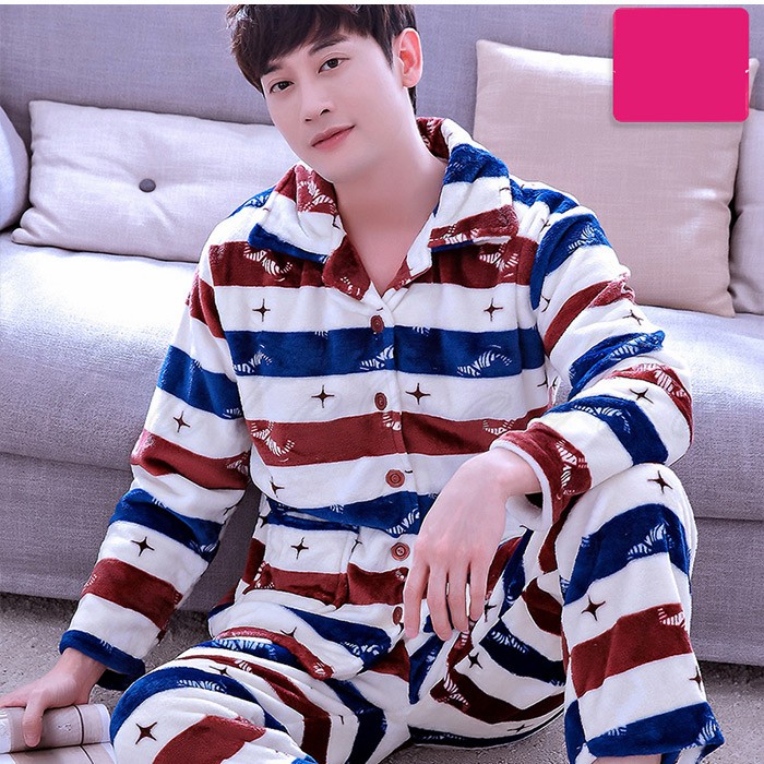 パジャマ メンズ 長袖 上下セット 秋冬 厚手 モコモコ おしゃれ パジャマ 暖か パジャマ 部屋着 ルームウェア 防寒 寝巻き 限定品