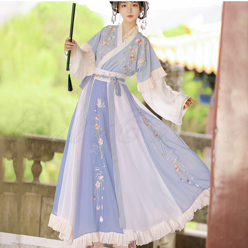 唐装漢服 レディース 中華服 チャイナドレス ス＋スカート+リボン 鶴柄 リボン付き ポケット付き レトロ風 コスプレ衣装 日常着 おしゃれ 楽天市場】可愛い漢服 唐装 レディース 中華コスプレ衣装 中国