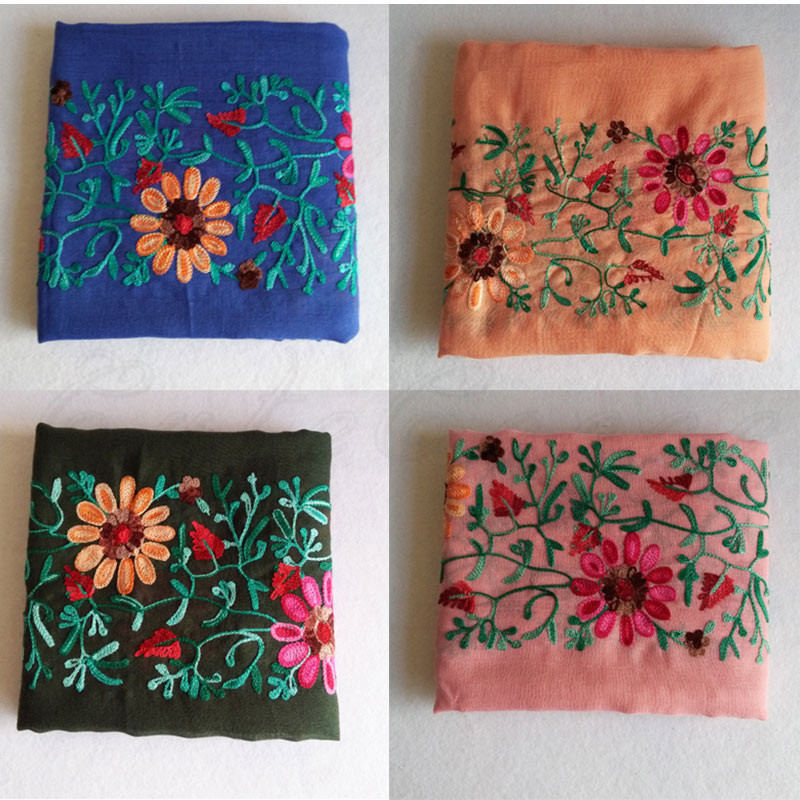 ストール レディース ショール 大判 マフラー 薄手 透け感 刺繍