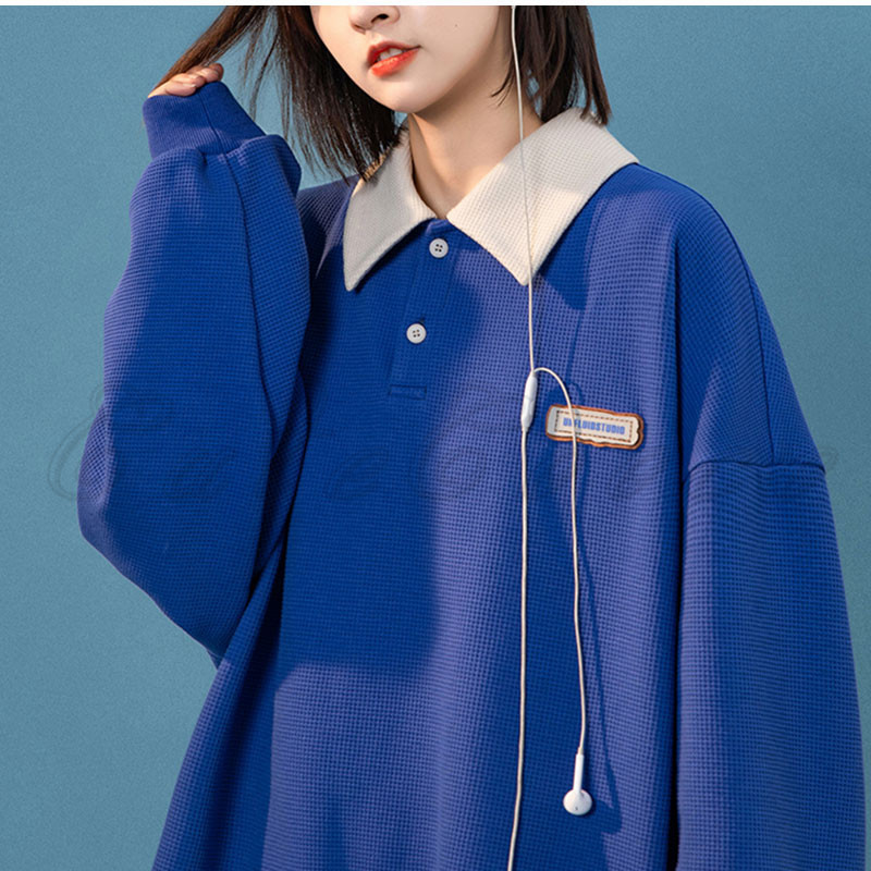 スウェットトスカート&トップスセットアップ ポロ襟 ゆったり ジルバイジルスチュアート JILL by JILLSTUART ポロ衿スウェット