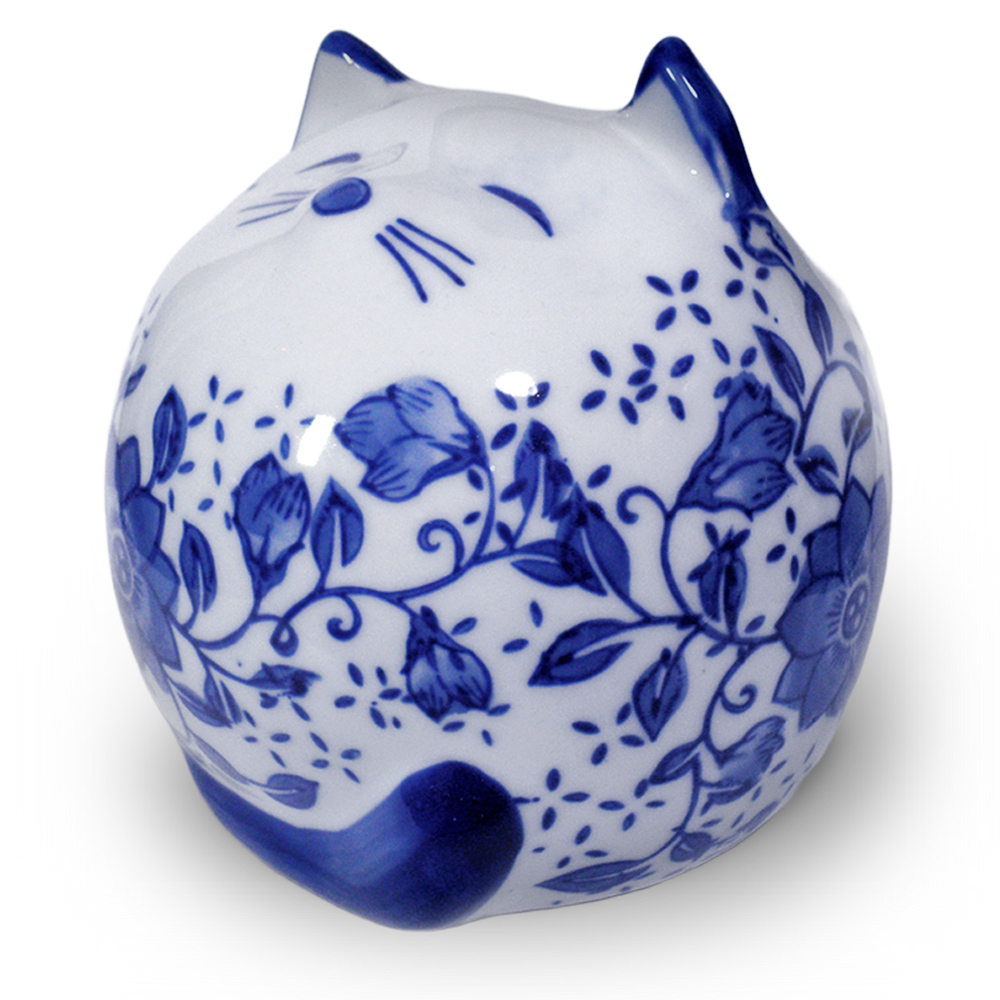 植木鉢 陶器 猫 ネコ型 まん丸猫 底穴あり イメージ画像